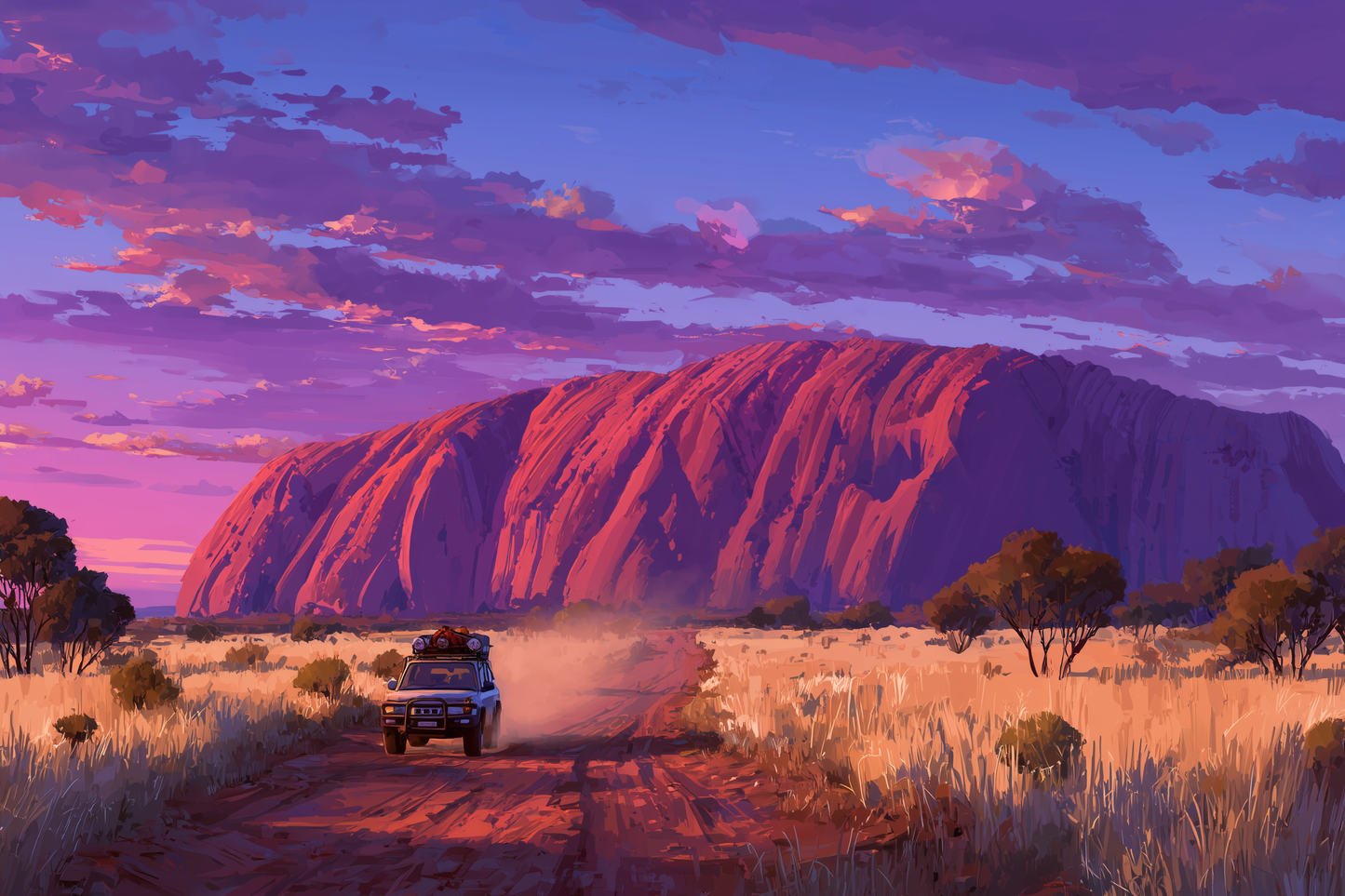 Red Centre Glow – Illuminated Frame of Uluru at Sunset
