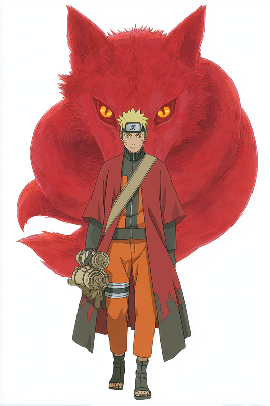 Naruto & Kurama – Glowing Acrylic Frame of the Jinchūriki Bond