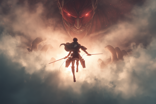 Face the Titan – Glowing Acrylic Frame of Final Clash in the Sky